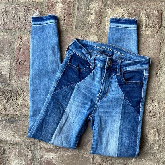 American Eagle Super Stretch Hi-Rise Jegging Crop Jeans Size 00 - Picture 2 of 13